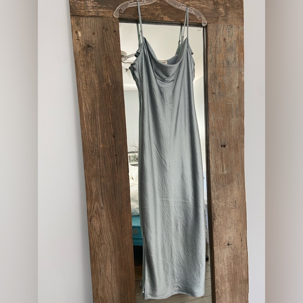 Ice Blue Slip Dress